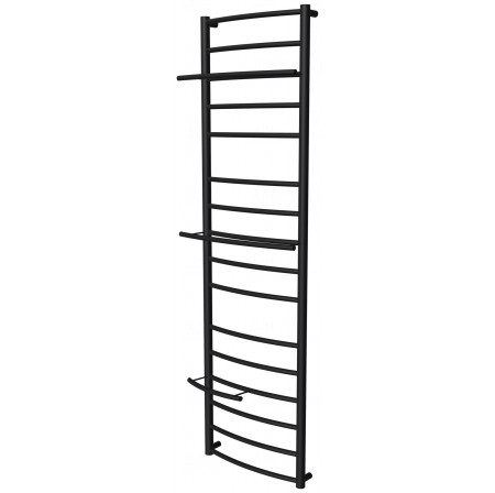 Чорна рушникосушка Safo 16 RAL9005 драбинка 1500x432, black
