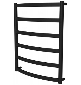 Рушникосушка Maxima 6 чорна RAL9005 драбинка 650x532, black