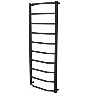 Чорна рушникосушилка Luxe 10 RAL9005 драбинка 1050x432, black
