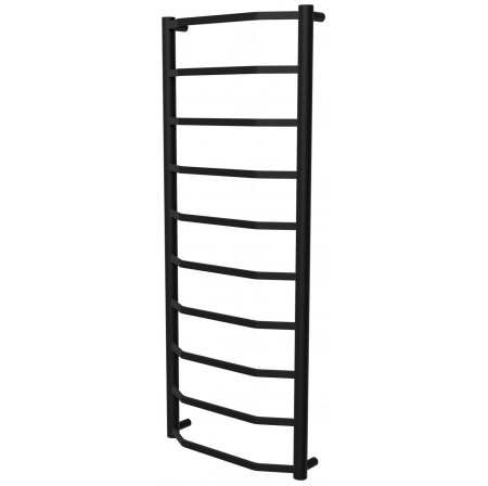 Чорна рушникосушилка Luxe 10 RAL9005 драбинка 1050x432, black
