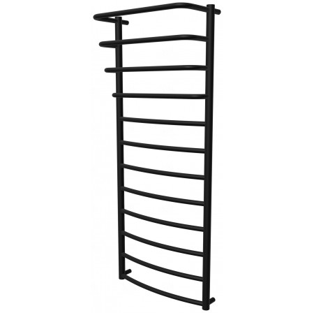 Чорна рушникосушка Grosse 12 RAL9005 драбинка 1250x532, black