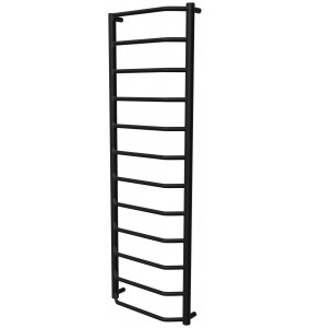 Чорна рушникосушка Standart 12 RAL9005 драбинка 1250x432, black