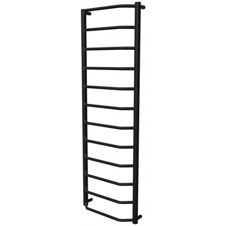 Чорна рушникосушка Standart 12 RAL9005 драбинка 1250x432, black