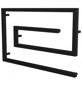 Сушарка для рушників Cyclone 7 чорна RAL9005 змійка 510x800, black