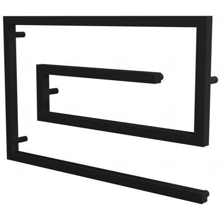 Сушарка для рушників Cyclone 7 чорна RAL9005 змійка 510x800, black
