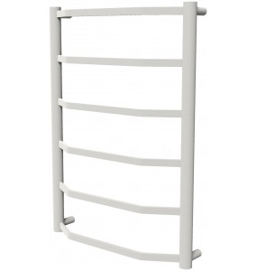Біла рушникосушка Luxe 6 RAL9016 драбинка 650x482, white