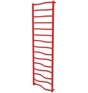 Червона рушникосушилка Lagoon 15 RAL3020 драбинка 1550x482, red