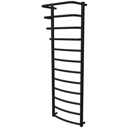 Рушникосушка Grosse 12 чорна RAL9005 драбинка 1250x432, black