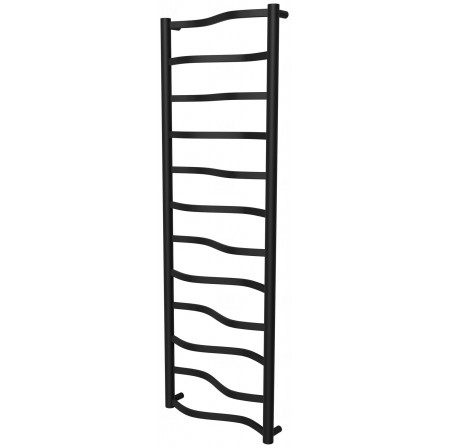Рушникосушка Lagoon 12 чорна RAL9005 драбинка 1250x432, black