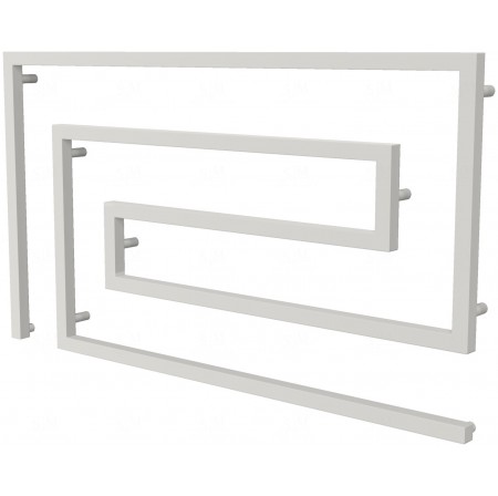 Біла сушарка для рушників Phyton 10 RAL9016 змійка 670x1200, white