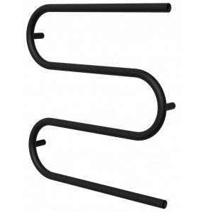 Чорна рушникосушка Змійка 3 RAL9005 575x550, black