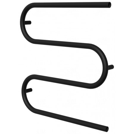 Чорна рушникосушка Змійка 3 RAL9005 575x550, black