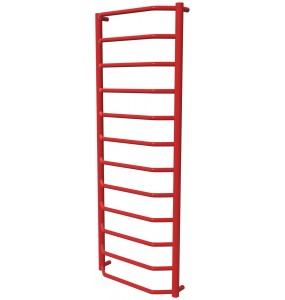 Рушникосушка Standart 12 червона RAL3020 драбинка 1250x482, red