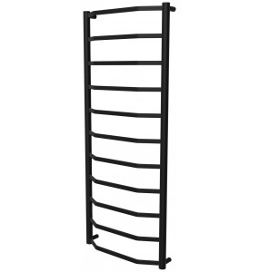 Чорна сушарка для рушників Luxe 11 RAL9005 драбинка 1150x482, black