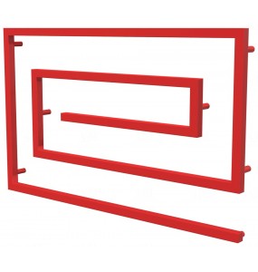 Рушникосушка Cyclone 9 червона RAL3020 змійка 670x1100, red