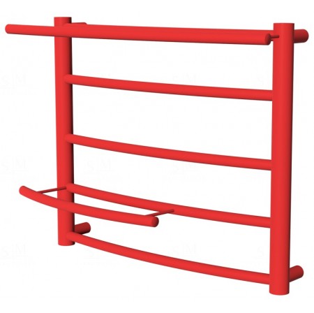Червона рушникосушка Safo 5 RAL3020 драбинка 400x482, red