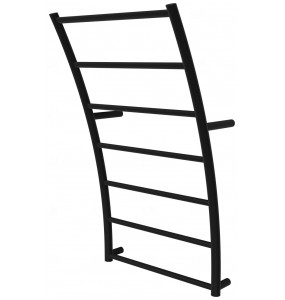 Чорна рушникосушка Wave 7 RAL9005 драбинка 740x425, black