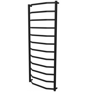 Чорна сушарка для рушників Luxe 12 RAL9005 драбинка 1250x532, black
