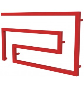 Сушарка для рушників Phyton 8 червона RAL3020 змійка 510x900, red