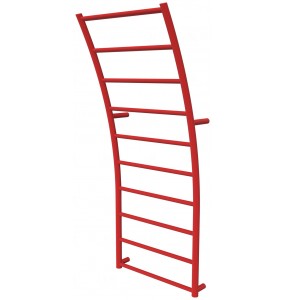 Рушникосушка Wave 10 червона RAL3020 драбинка 1040x425, red