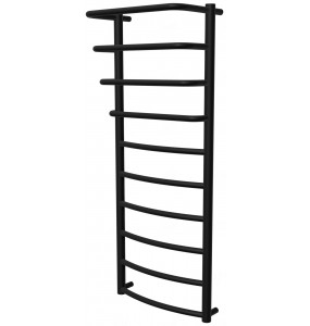 Чорна сушка для рушників Grosse 10 RAL9005 драбинка 1050x432, black