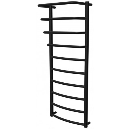 Чорна сушка для рушників Grosse 10 RAL9005 драбинка 1050x432, black