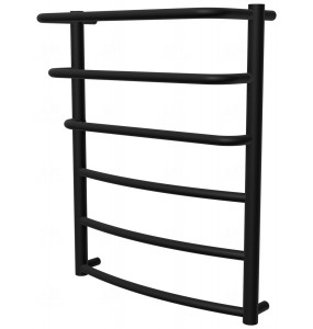 Чорна рушникосушка Grosse 6 RAL9005 драбинка 650x532, black