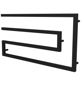 Чорна сушарка для рушників Phyton 7 RAL9005 змійка 510x1000, black