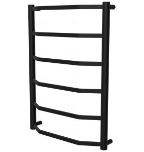 Рушникосушка Luxe 6 чорна RAL9005 драбинка 650x482, black