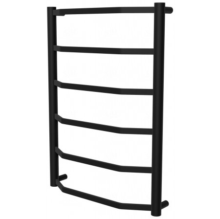 Рушникосушка Luxe 6 чорна RAL9005 драбинка 650x482, black