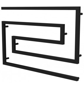Чорна сушка для рушників Phyton 9 RAL9005 змійка 670x1000, black