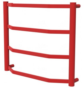 Сушарка для рушників Luxe 4 червона RAL3020 драбинка 450x532, red