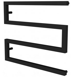 Рушникосушка Ultra 3 чорна RAL9005 змійка 530x600, black