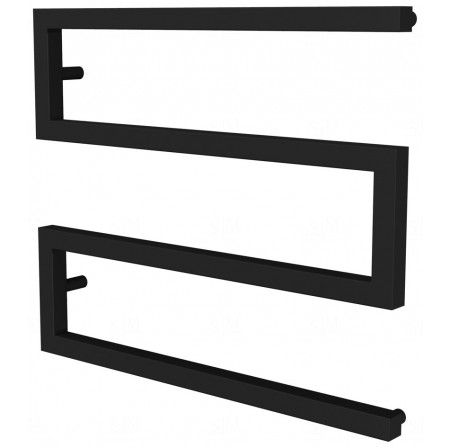 Рушникосушка Ultra 3 чорна RAL9005 змійка 530x600, black