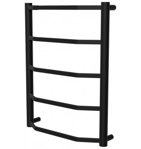 Чорна рушникосушка Luxe 5 RAL9005 драбинка 550x432, black