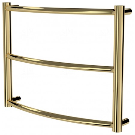 Золота рушникосушка Classic 3 драбинка 400x532, gold