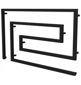 Рушникосушка Phyton 10 чорна RAL9005 змійка 670x1100, black