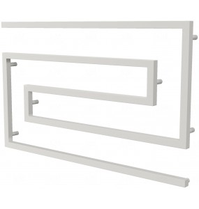 Біла сушарка для рушників Phyton 9 RAL9016 змійка 670x1100, white