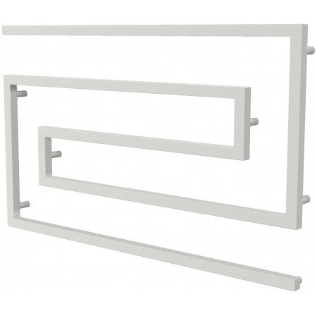 Біла сушарка для рушників Phyton 9 RAL9016 змійка 670x1100, white