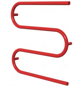 Сушка для рушників Змійка 3 червона RAL3020 змійка 575x550, red