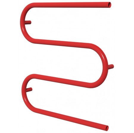 Сушка для рушників Змійка 3 червона RAL3020 змійка 575x550, red