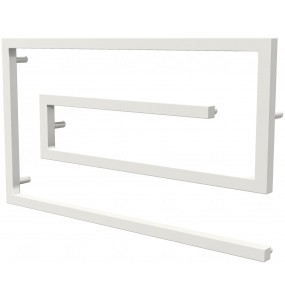 Біла рушникосушка Cyclone 7 RAL9016 змійка 510x900, white