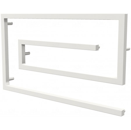 Біла рушникосушка Cyclone 7 RAL9016 змійка 510x900, white
