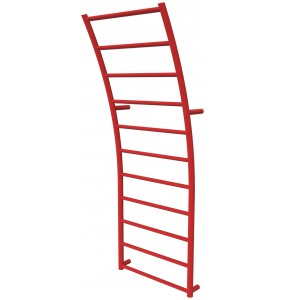Червона рушникосушка Wave 11 RAL3020 драбинка 1140x425, red