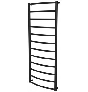 Чорна рушникосушка Classic 12 RAL9005 драбинка 1250x532, black