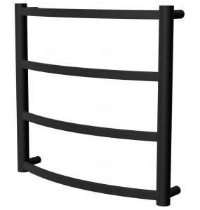 Чорна сушарка для рушників Elite 4 RAL9005 драбинка 450x482, black