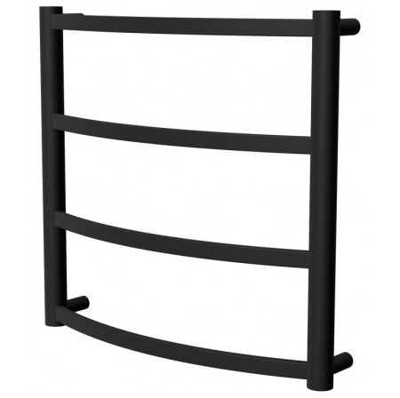 Чорна сушарка для рушників Elite 4 RAL9005 драбинка 450x482, black