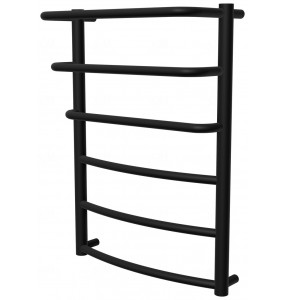 Сушарка для рушників Grosse 6 чорна RAL9005 драбинка 650x482, black