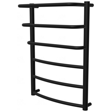 Сушарка для рушників Grosse 6 чорна RAL9005 драбинка 650x482, black