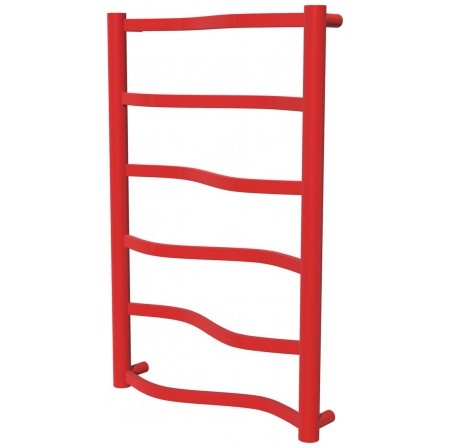 Сушарка для рушників Lagoon 6 червона RAL3020 драбинка 650x432, red